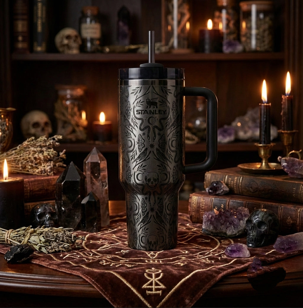 Gobelet Stanley The Halloween Quencher H2.0 FlowState 40 oz Deadly Damask