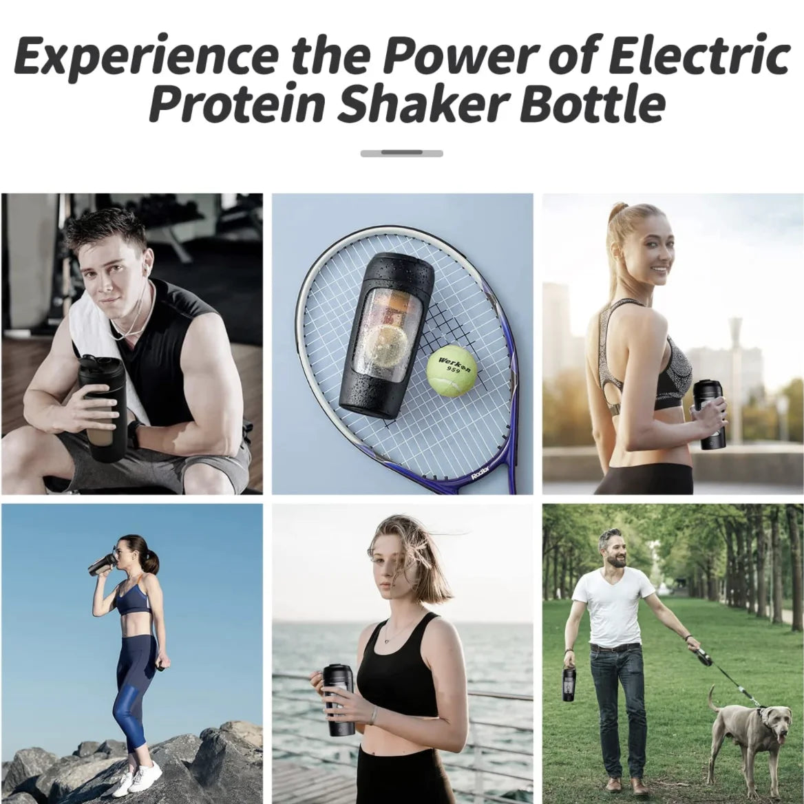 650ml USB Electric Protein Shaker Bottle Portable Rechargeable Blender Cup Multipurpose 650ml Mixing Cups for Fitness Workout