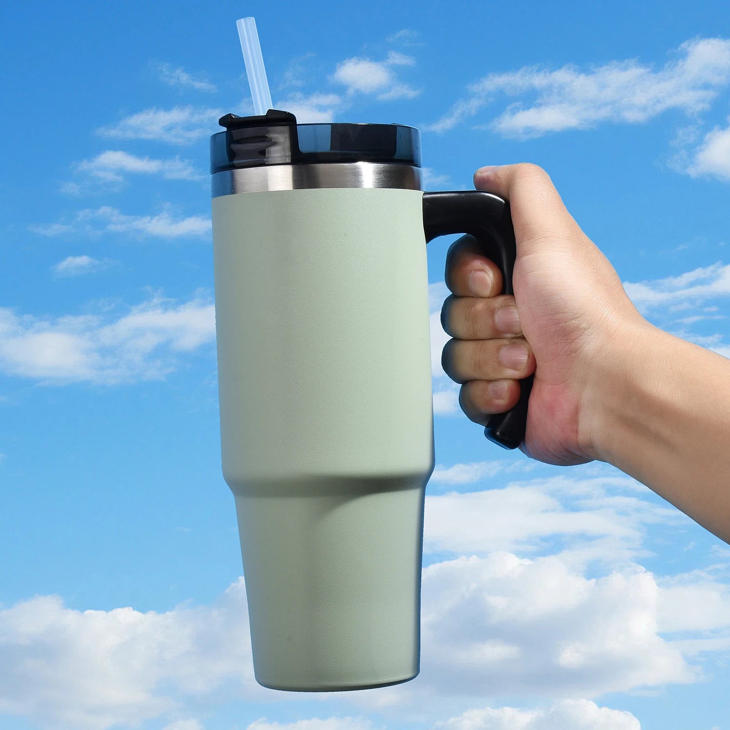 Replacement Straw Compatible with Stanley 40 oz 30 oz Cup Tumbler, 6 Pack Reusable Straw with Cleaning Brush, Plastic, Clear