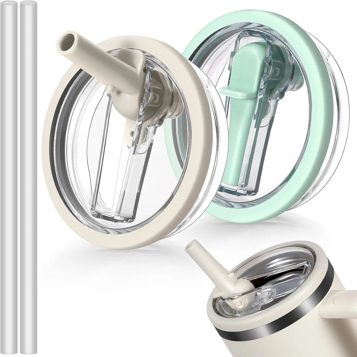 40oz Flip Straw Lid for Stanley Cup Leak Proof Spill-proof Cover Tumbler Lid Replacement for Stanley Cup Accessories Straw Cover