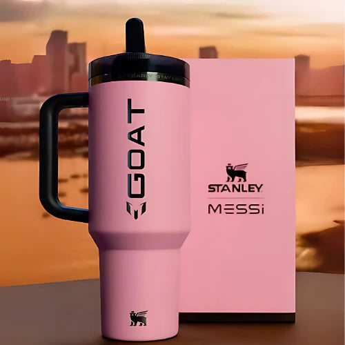 The Messi GOAT x Stanley Quencher ProTour Flip Straw Tumbler 40oz 1.18L