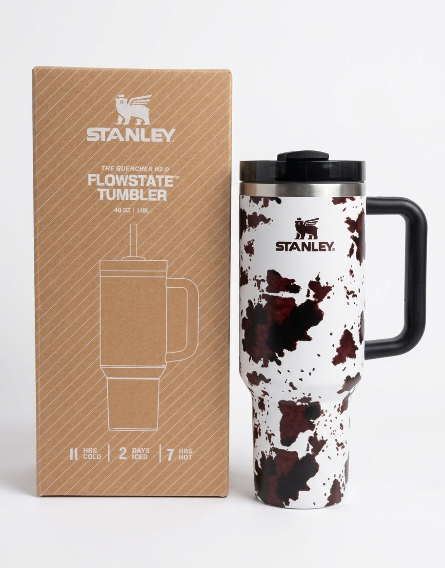 Gourde Stanley The Quencher H2.0 Flowstate™ Tumbler – 1,18 L (40 oz) – Édition spéciale camo blanc/bordeaux