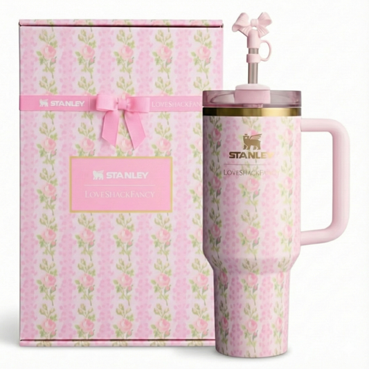 STANLEY X LOVE SHACK FANCY TUMBLER QUENCHER 40OZ - BLOOMING HEIRLOOM