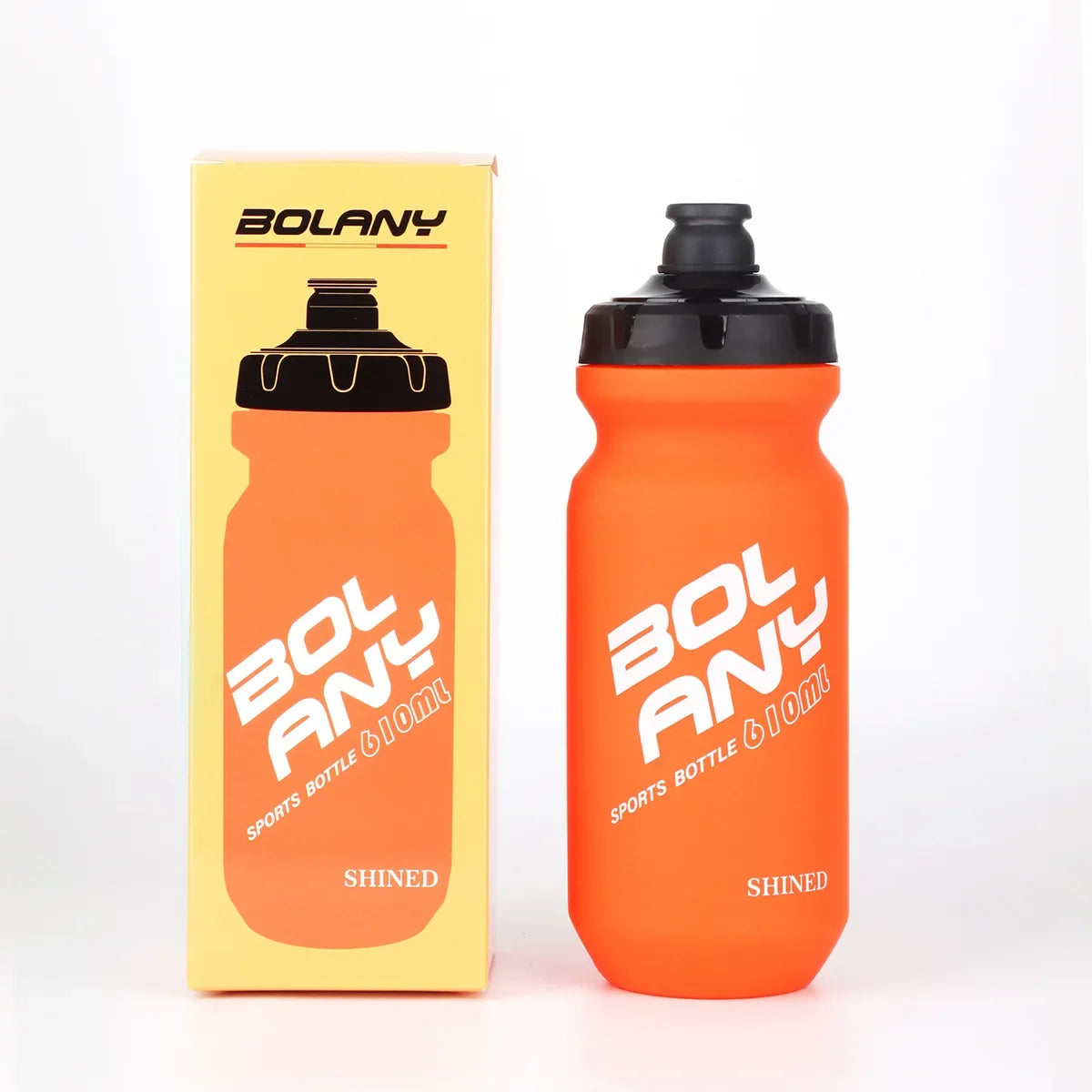 610ML Sports Water Bottle Rubber Paint Plastic Squeeze Bottle for Bicycles Portable Outdoor Cycling Kettle