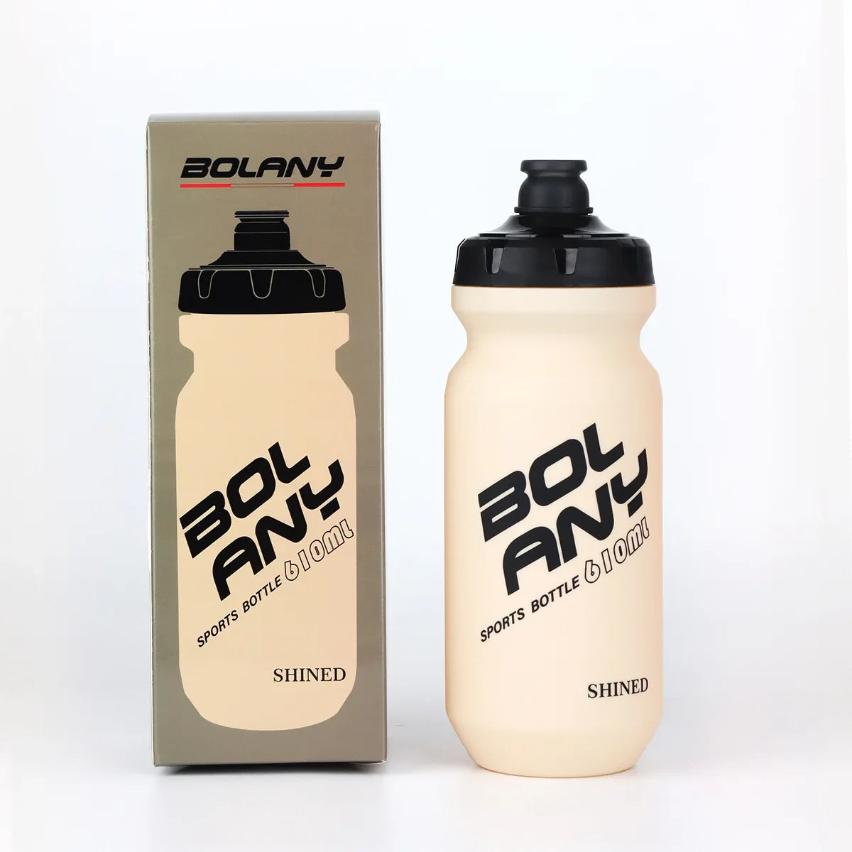 610ML Sports Water Bottle Rubber Paint Plastic Squeeze Bottle for Bicycles Portable Outdoor Cycling Kettle