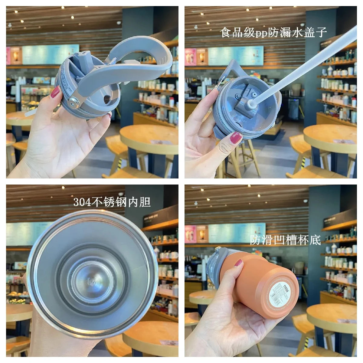 750ML Tyeso Coffee Cup Stainless Steel Thermos Bottle Double-layer Insulation Cold Hot Travel Mug Vacuum Flask Car Water Bottle