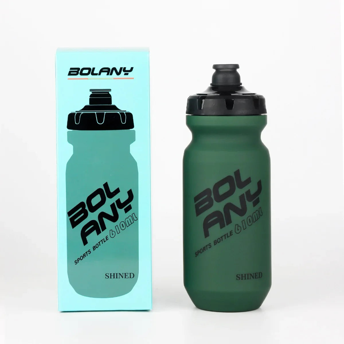 610ML Sports Water Bottle Rubber Paint Plastic Squeeze Bottle for Bicycles Portable Outdoor Cycling Kettle
