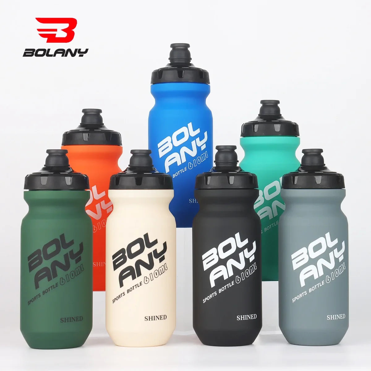610ML Sports Water Bottle Rubber Paint Plastic Squeeze Bottle for Bicycles Portable Outdoor Cycling Kettle