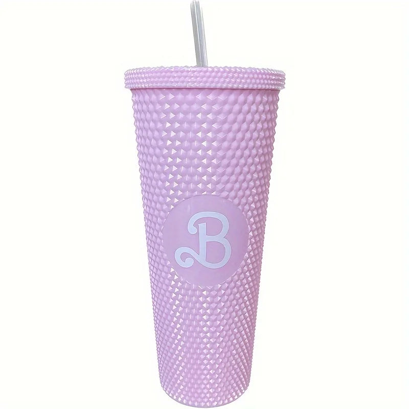 LUSQI 1PC 710ml Plastic Cup With Straw Large Capacity Reusable - Creative Durian Pattern Drinking Cup