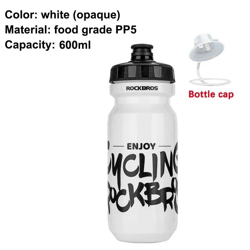 ROCKBROS Cycling Water Bottle 750ml Food Grade Leak-proof BPA-free Fitness Running Camping Hiking Sports Kettle Bike Bottle Cage
