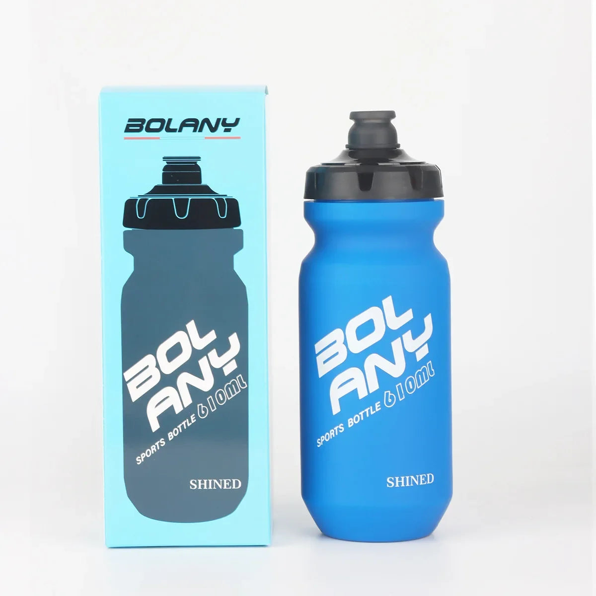 610ML Sports Water Bottle Rubber Paint Plastic Squeeze Bottle for Bicycles Portable Outdoor Cycling Kettle