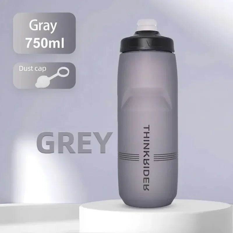 ThinkRider Bicycle Water Bottle Cycling Water Bottle Mountain Road Bike Sports Outdoor Squeezing Large Capacity Water Cup