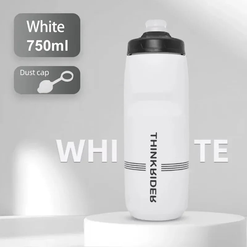 ThinkRider Bicycle Water Bottle Cycling Water Bottle Mountain Road Bike Sports Outdoor Squeezing Large Capacity Water Cup