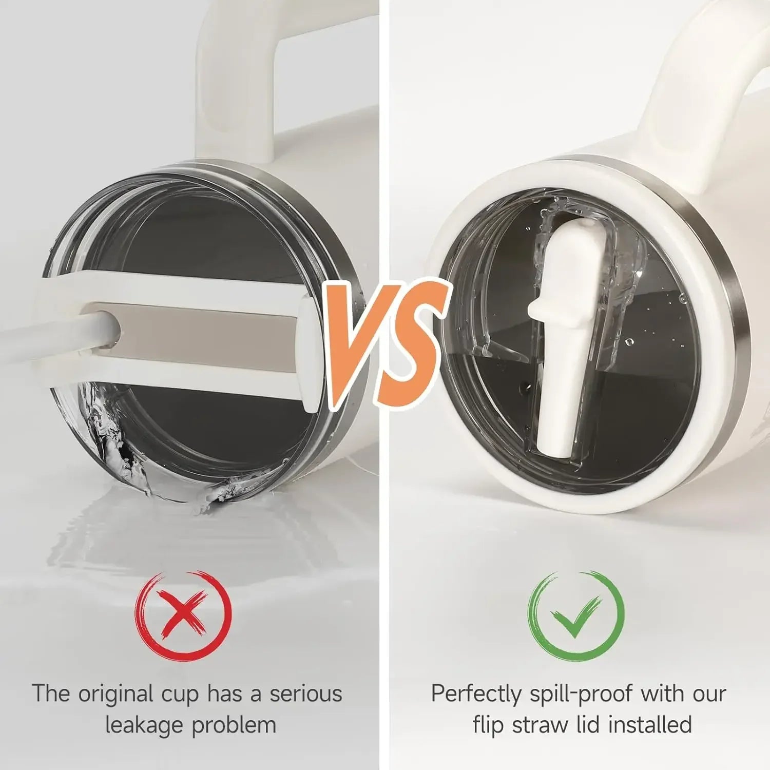 40oz Flip Straw Lid for Stanley Cup Leak Proof Spill-proof Cover Tumbler Lid Replacement for Stanley Cup Accessories Straw Cover