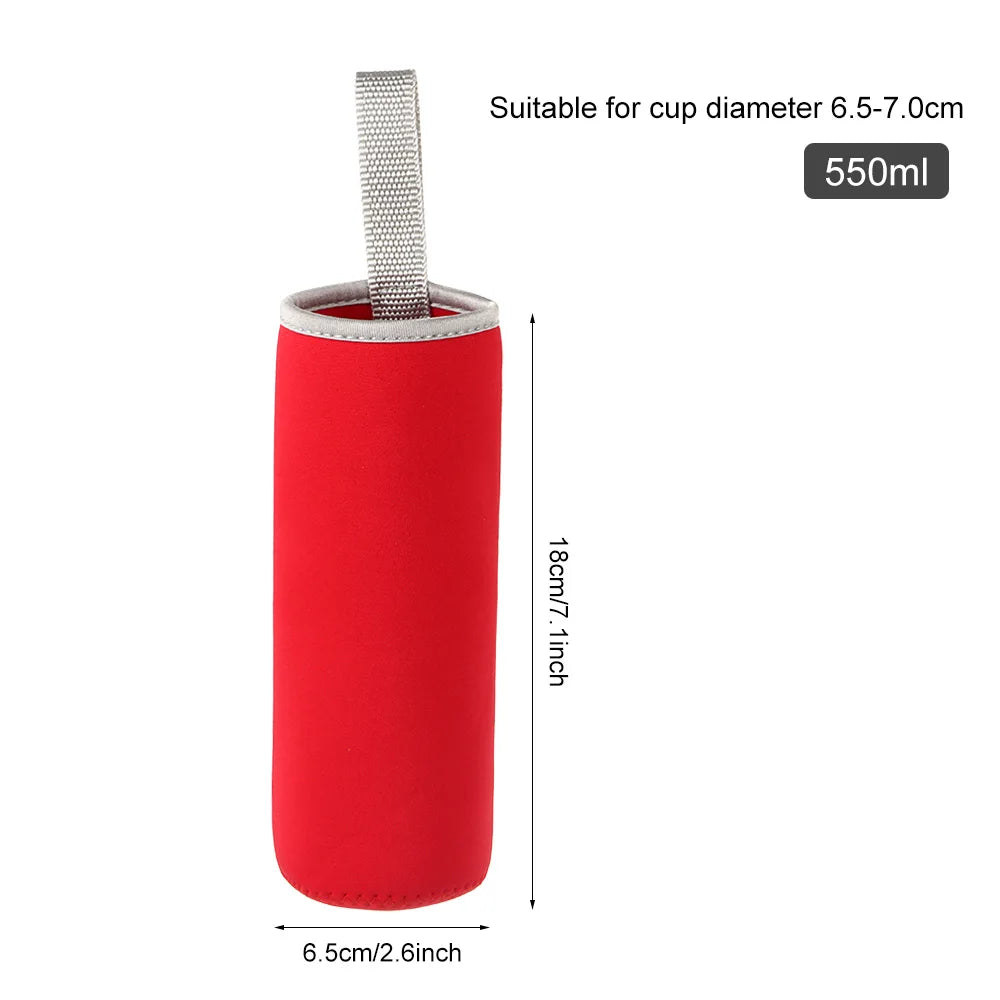 Portable Soft Neoprene Water Bottle Protection Cases Protector For 550ml Plastic Water Bottle Covers Bag Cup Sleeve Pouch