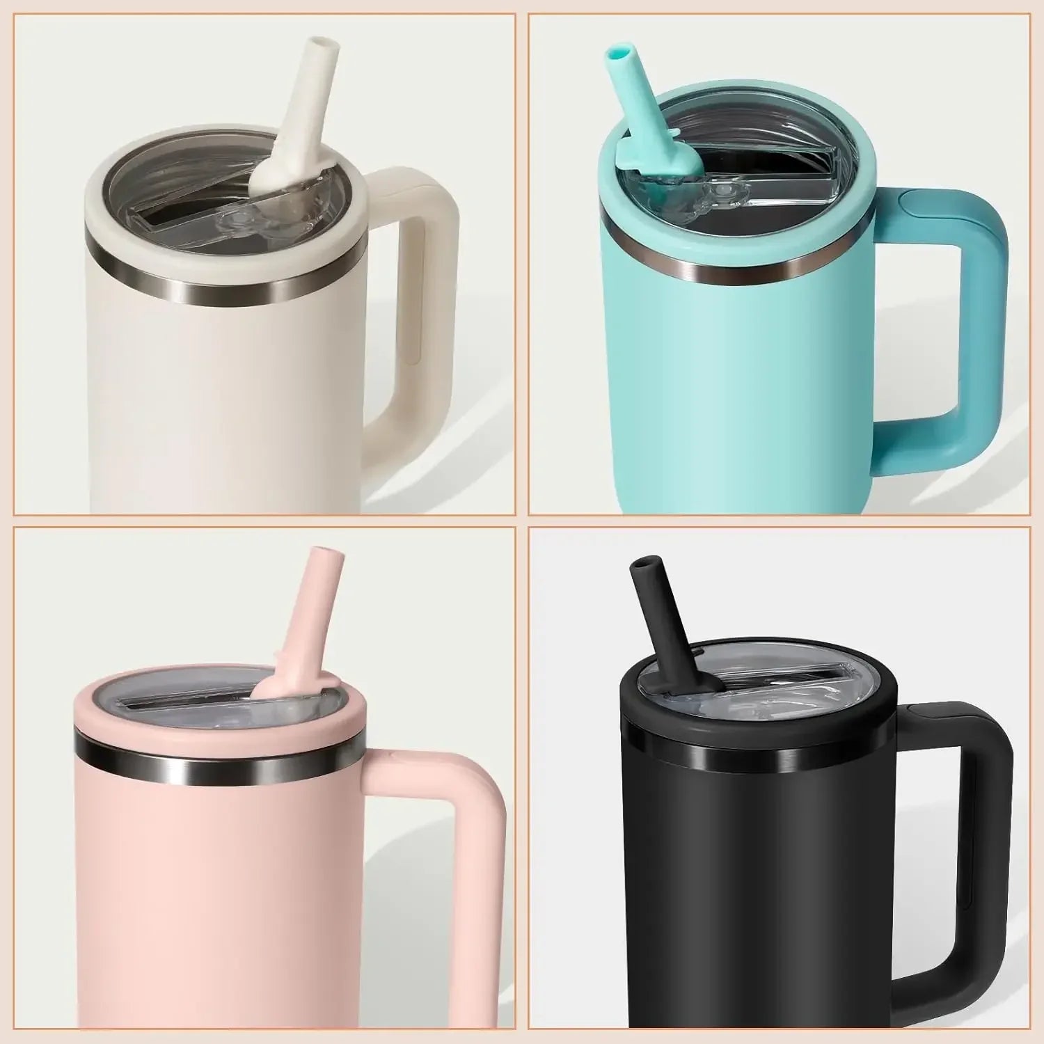 40oz Flip Straw Lid for Stanley Cup Leak Proof Spill-proof Cover Tumbler Lid Replacement for Stanley Cup Accessories Straw Cover