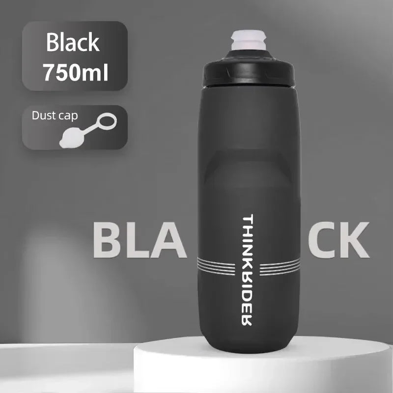 ThinkRider Bicycle Water Bottle Cycling Water Bottle Mountain Road Bike Sports Outdoor Squeezing Large Capacity Water Cup