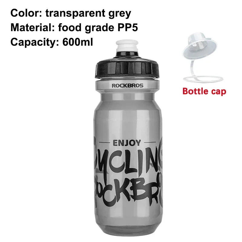 ROCKBROS Cycling Water Bottle 750ml Food Grade Leak-proof BPA-free Fitness Running Camping Hiking Sports Kettle Bike Bottle Cage