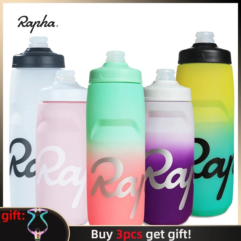 Rapha Cycling Water Bottle 750/620ml PP5 Food Grade Flip Dust Cover Squeeze Sports Fitness Water Cup Bicycle Leak-proof Kettle